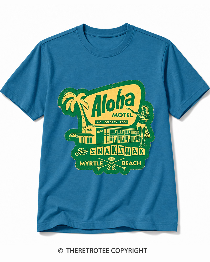 TheRetroTee Aloha Motel Cotton T-Shirt