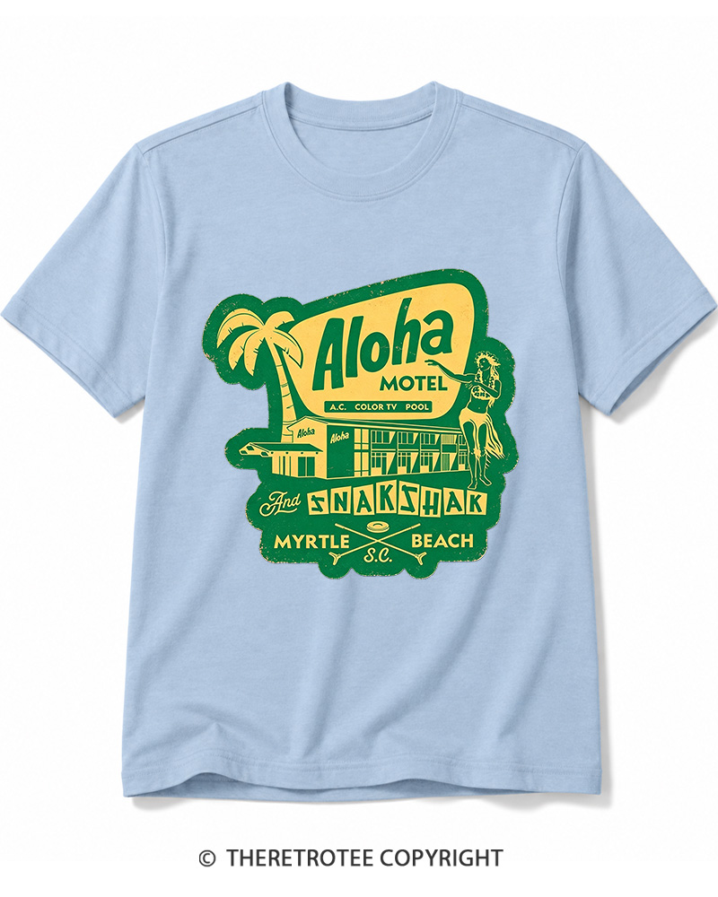 TheRetroTee Aloha Motel Cotton T-Shirt