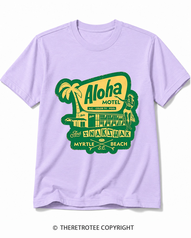 TheRetroTee Aloha Motel Cotton T-Shirt