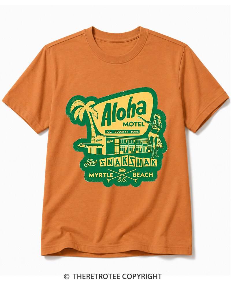 TheRetroTee Aloha Motel Cotton T-Shirt