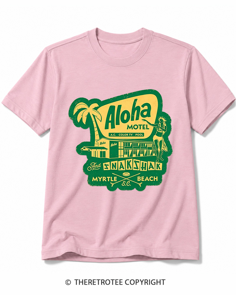 TheRetroTee Aloha Motel Cotton T-Shirt