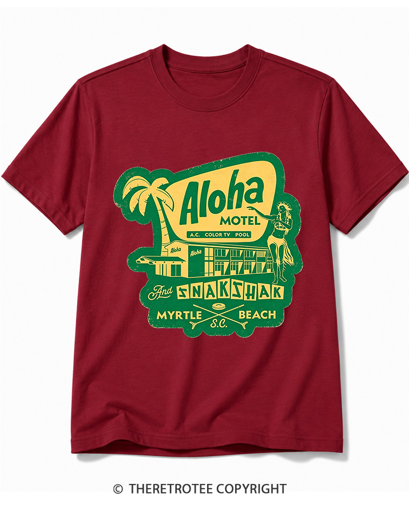 TheRetroTee Aloha Motel Cotton T-Shirt