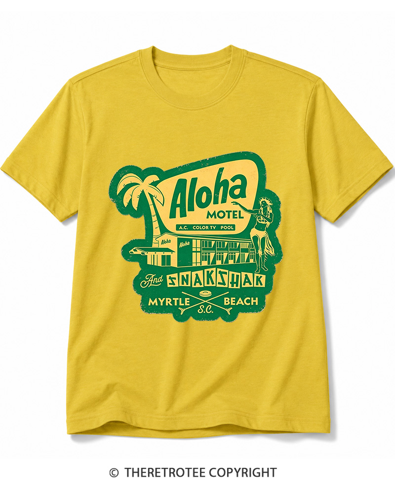 TheRetroTee Aloha Motel Cotton T-Shirt