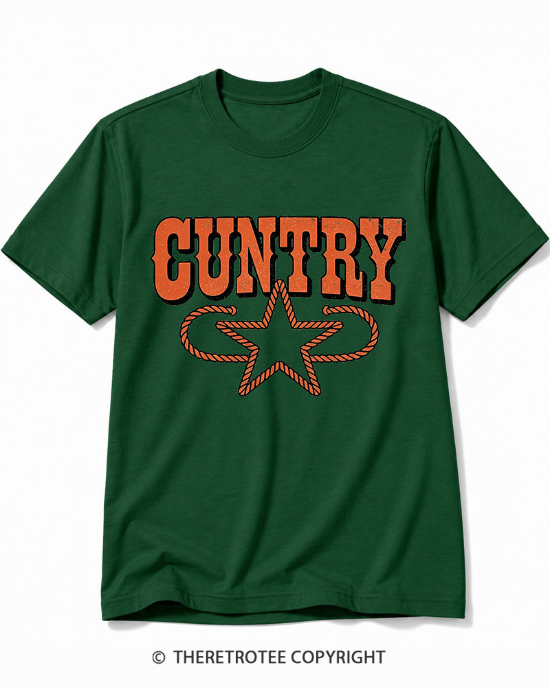 TheRetroTee Cuntry  VintageCotton T-Shirt