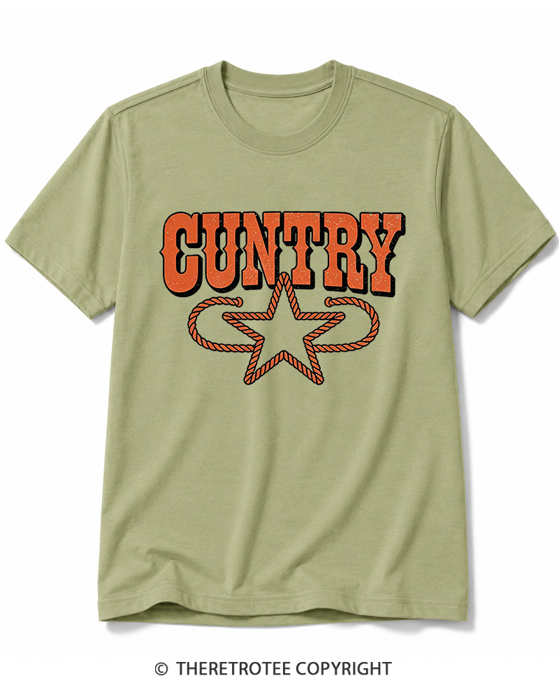TheRetroTee Cuntry  VintageCotton T-Shirt