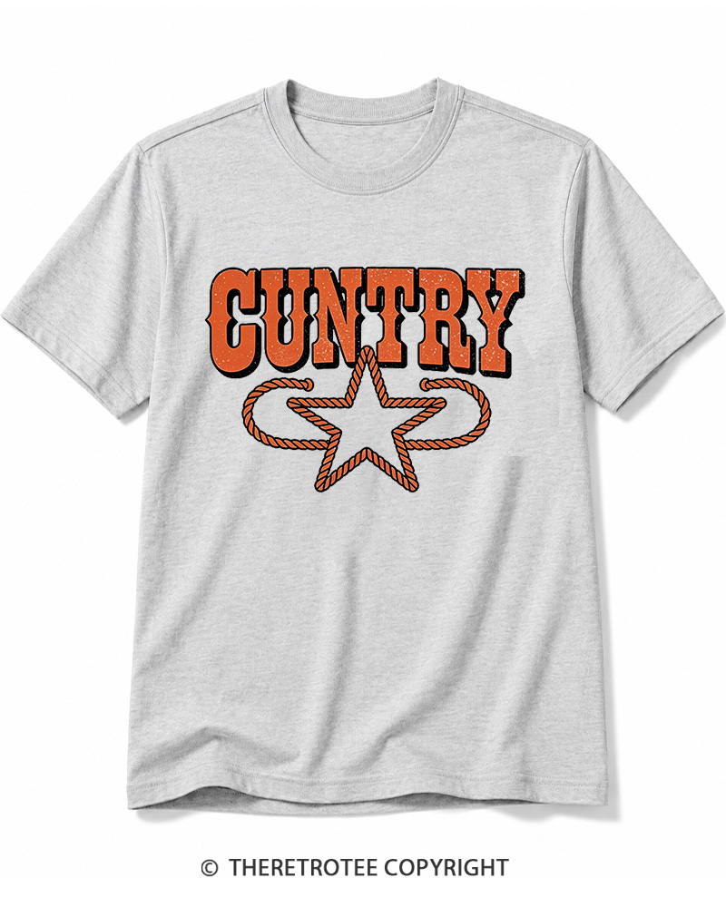 TheRetroTee Cuntry  VintageCotton T-Shirt