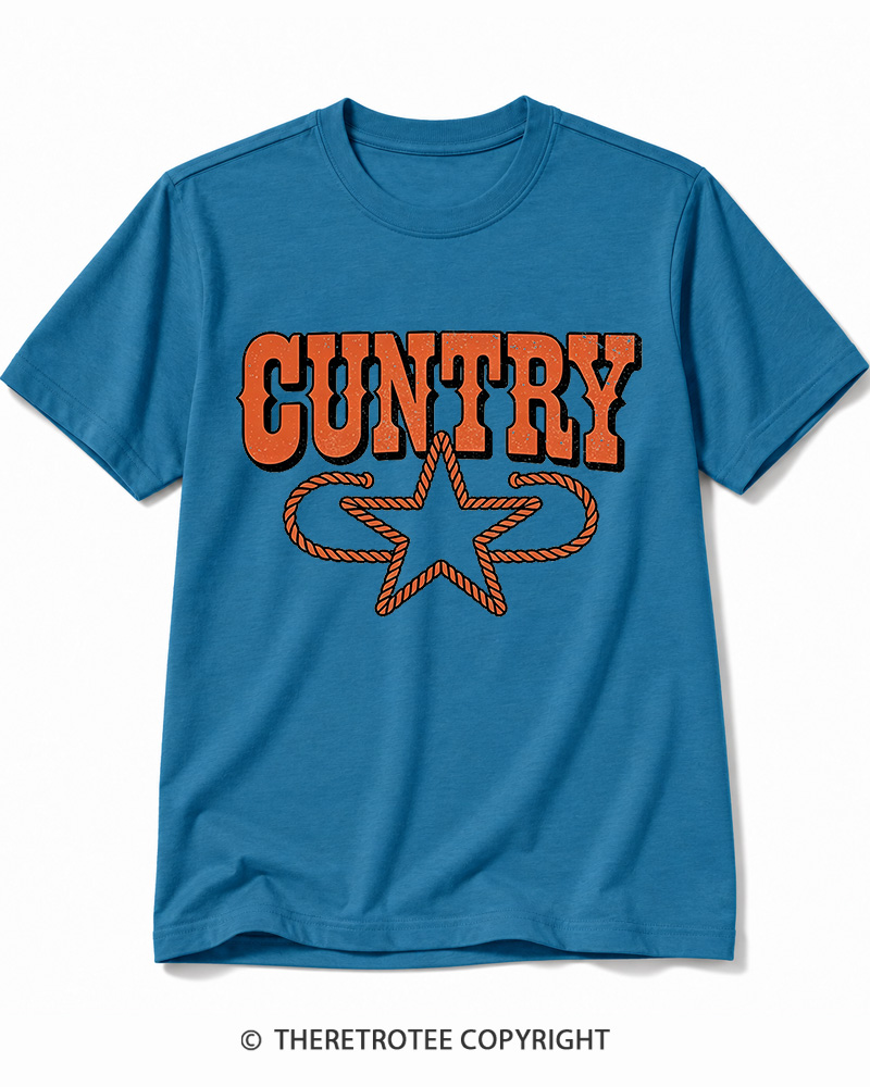 TheRetroTee Cuntry  VintageCotton T-Shirt