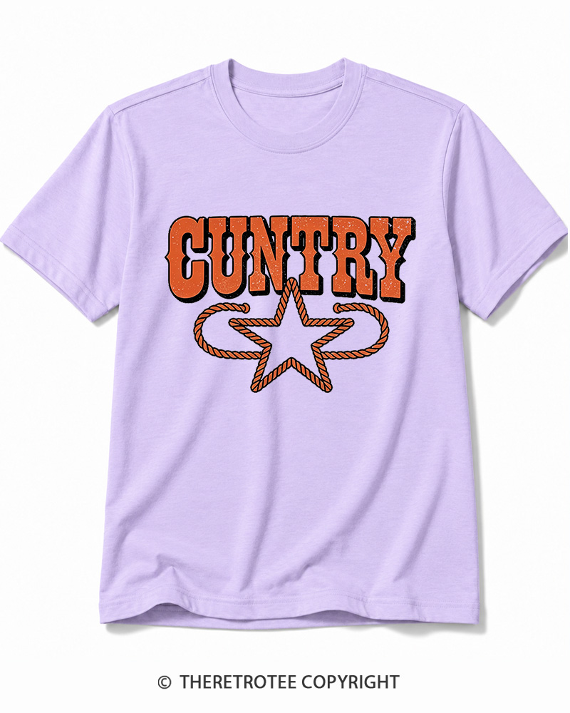 TheRetroTee Cuntry  VintageCotton T-Shirt