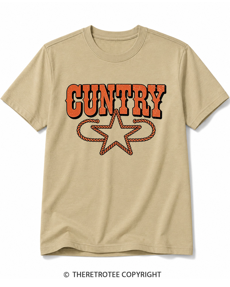 TheRetroTee Cuntry  VintageCotton T-Shirt