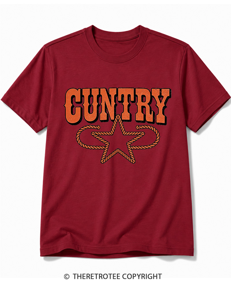 TheRetroTee Cuntry  VintageCotton T-Shirt