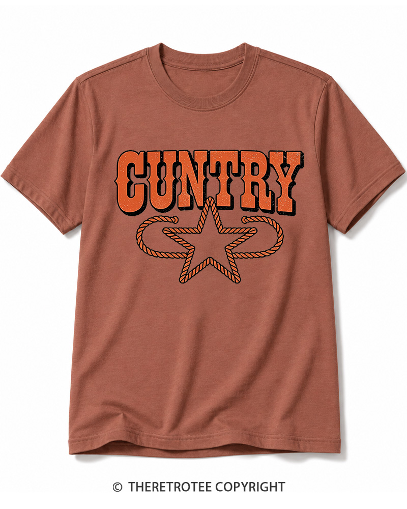 TheRetroTee Cuntry  VintageCotton T-Shirt