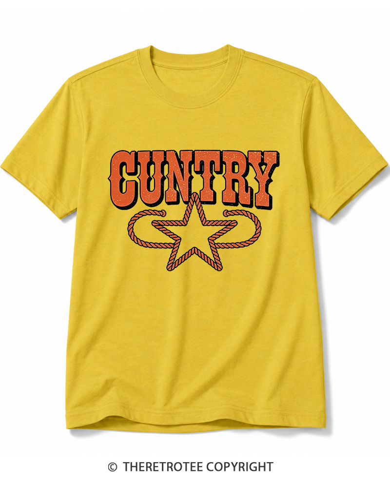 TheRetroTee Cuntry  VintageCotton T-Shirt