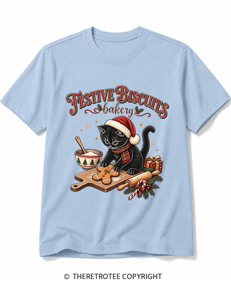 TheRetroTee Festive Biscuits bakery 1950s Cotton T-Shirt