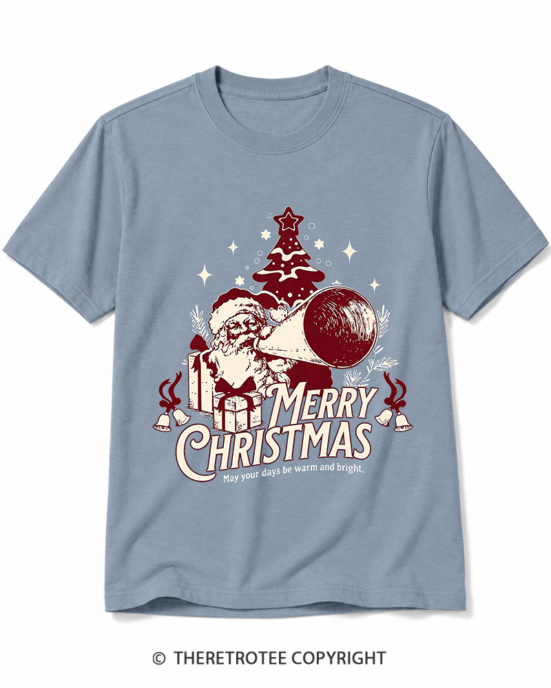 TheRetroTee Merry Christmas May Your Days Be Warm And Bright. 1950s Cotton T-Shirt