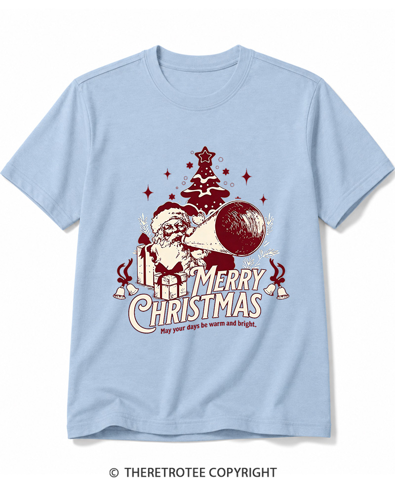 TheRetroTee Merry Christmas May Your Days Be Warm And Bright. 1950s Cotton T-Shirt