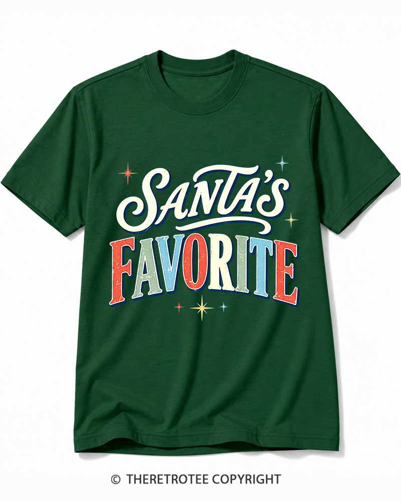 TheRetroTee Santa’s Favorite 1970s Cotton T-Shirt