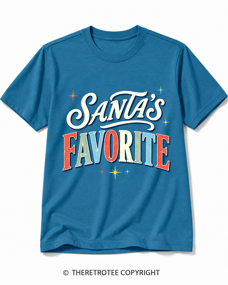 TheRetroTee Santa’s Favorite 1970s Cotton T-Shirt