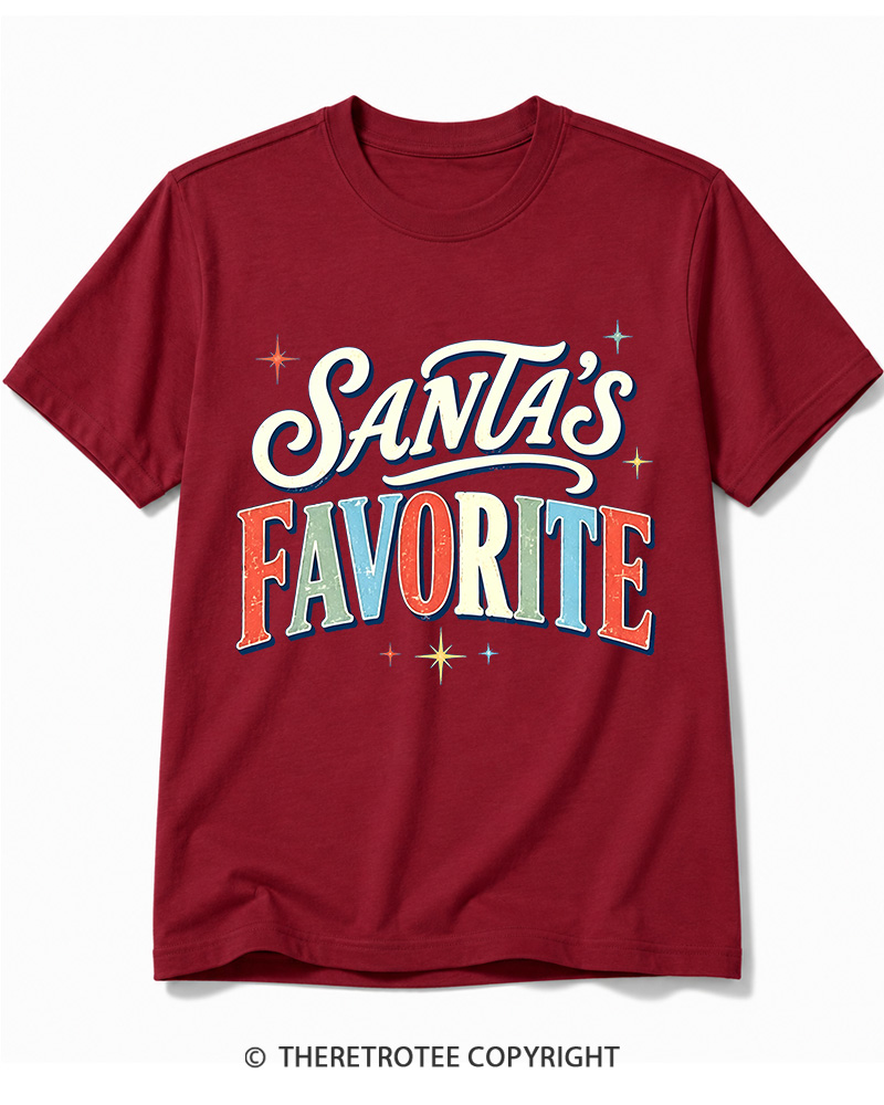 TheRetroTee Santa’s Favorite 1970s Cotton T-Shirt