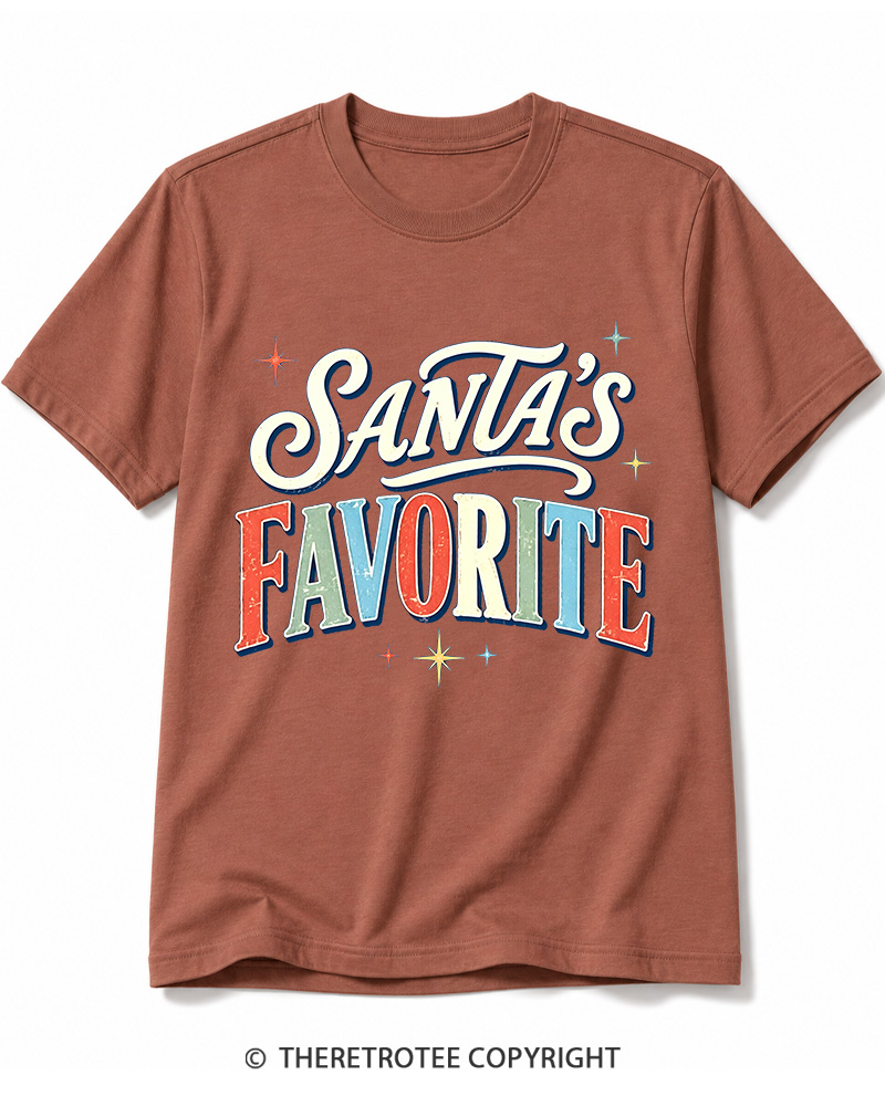 TheRetroTee Santa’s Favorite 1970s Cotton T-Shirt