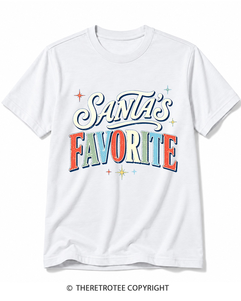 TheRetroTee Santa’s Favorite 1970s Cotton T-Shirt