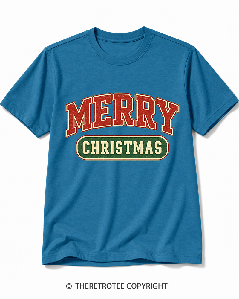 TheRetroTee Merry Christmas 1950s Cotton T-Shirt