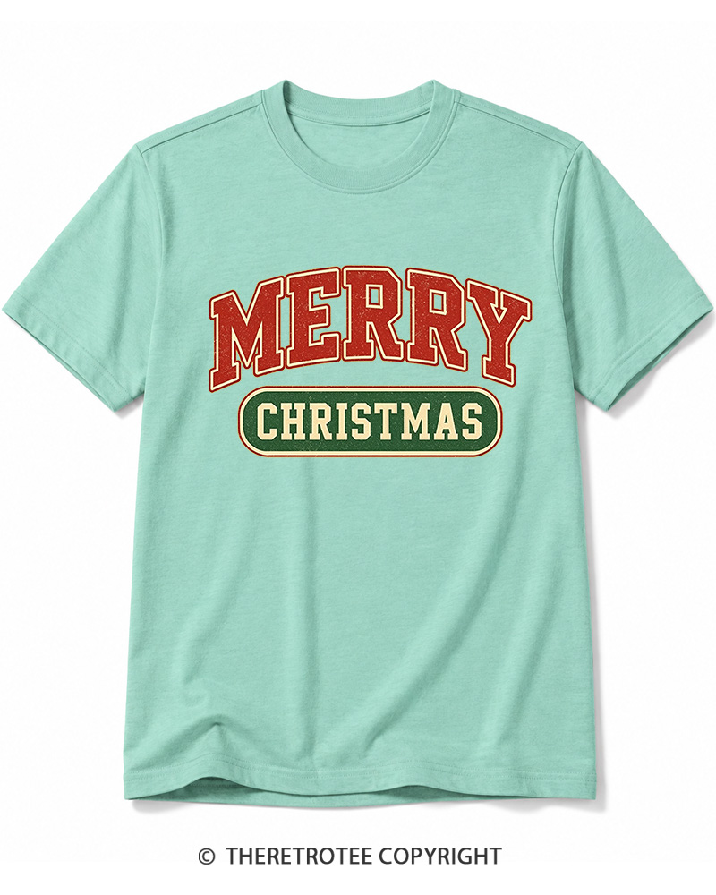 TheRetroTee Merry Christmas 1950s Cotton T-Shirt
