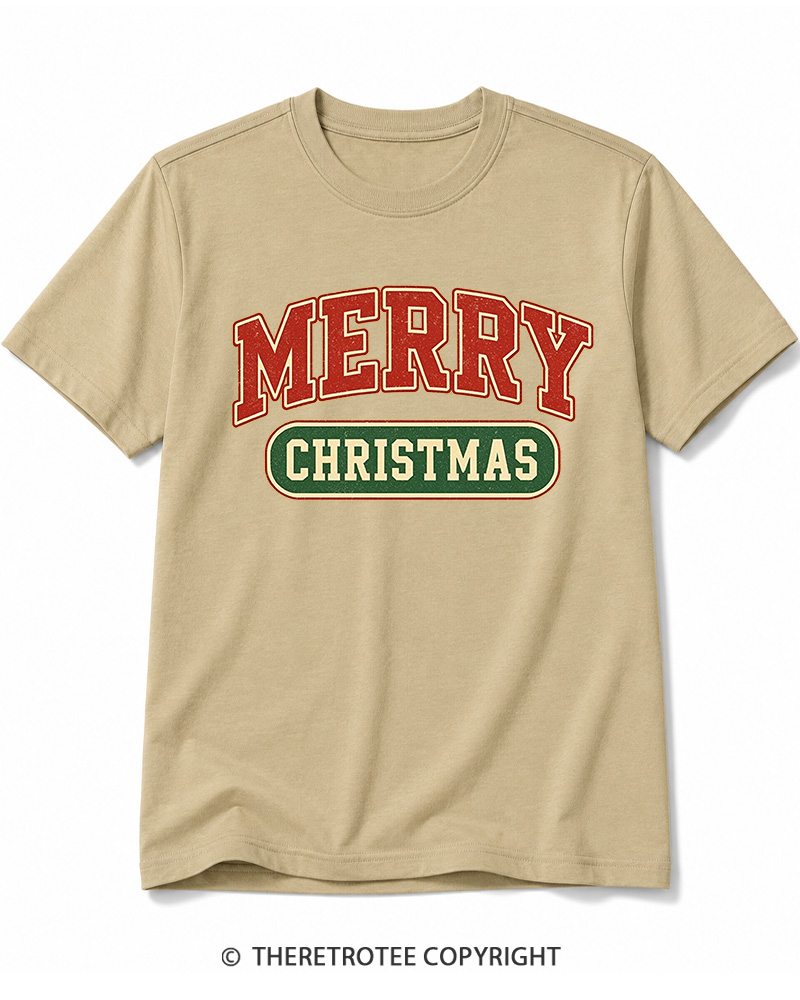 TheRetroTee Merry Christmas 1950s Cotton T-Shirt