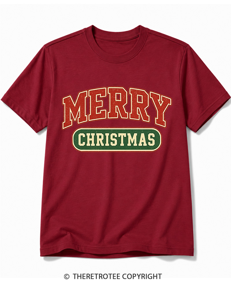 TheRetroTee Merry Christmas 1950s Cotton T-Shirt