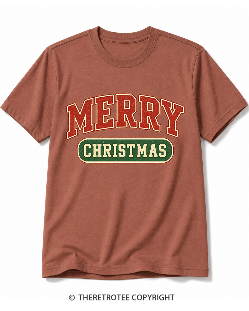 TheRetroTee Merry Christmas 1950s Cotton T-Shirt