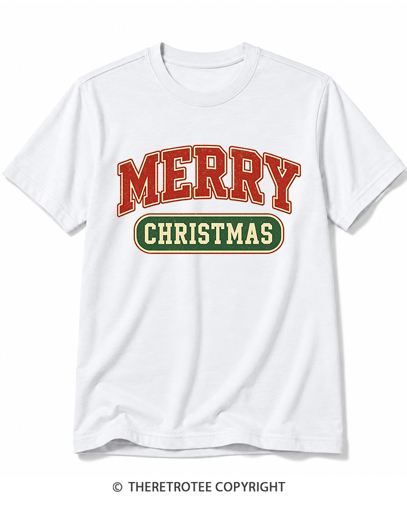 TheRetroTee Merry Christmas 1950s Cotton T-Shirt