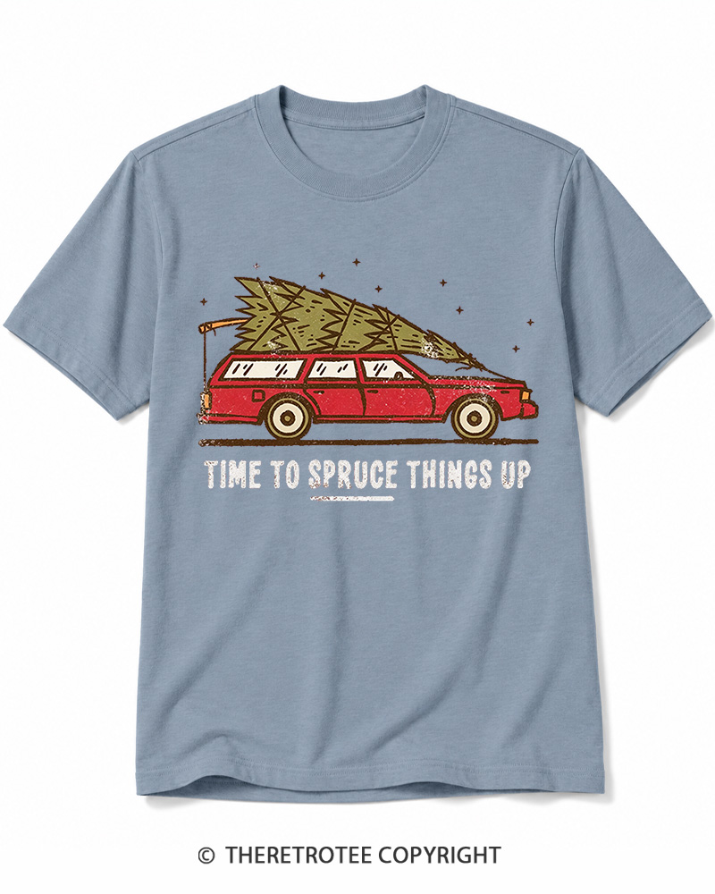 TheRetroTee Time To Spruce Things Up 1980s Cotton T-Shirt
