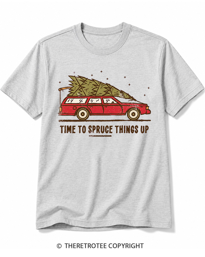 TheRetroTee Time To Spruce Things Up 1980s Cotton T-Shirt