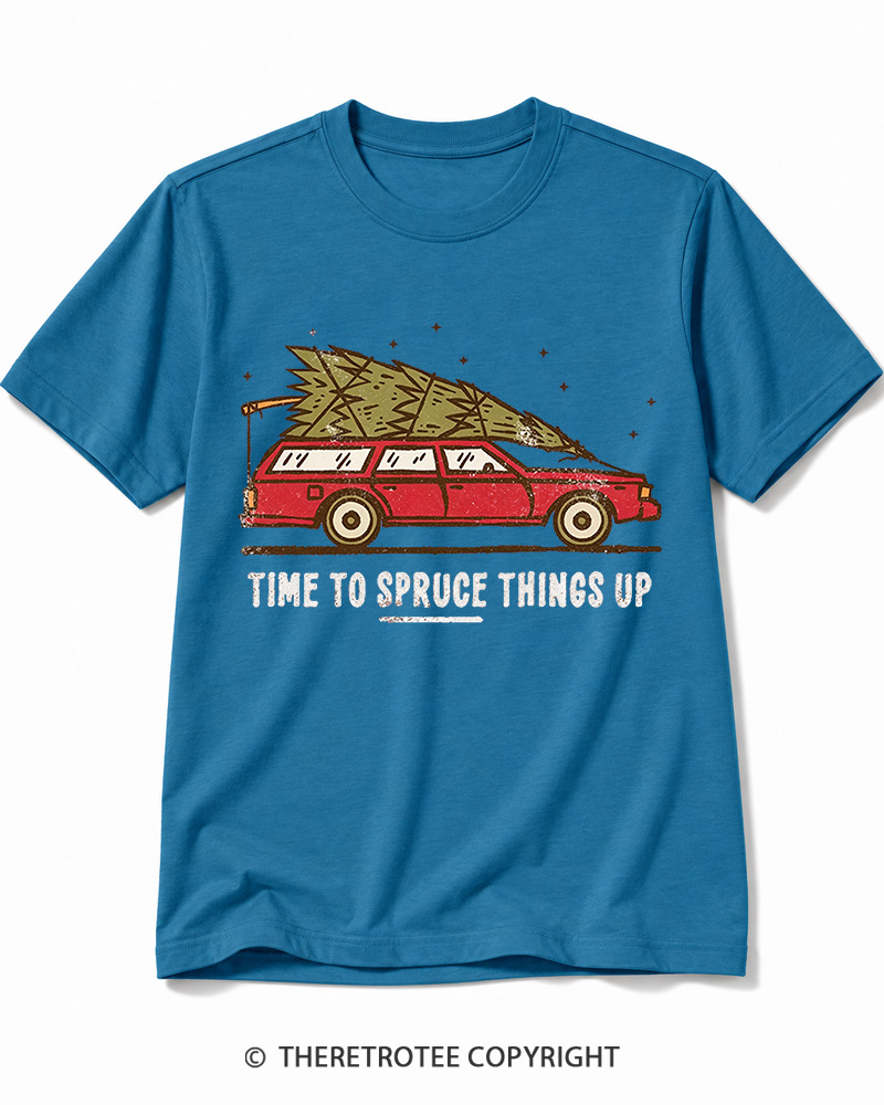 TheRetroTee Time To Spruce Things Up 1980s Cotton T-Shirt