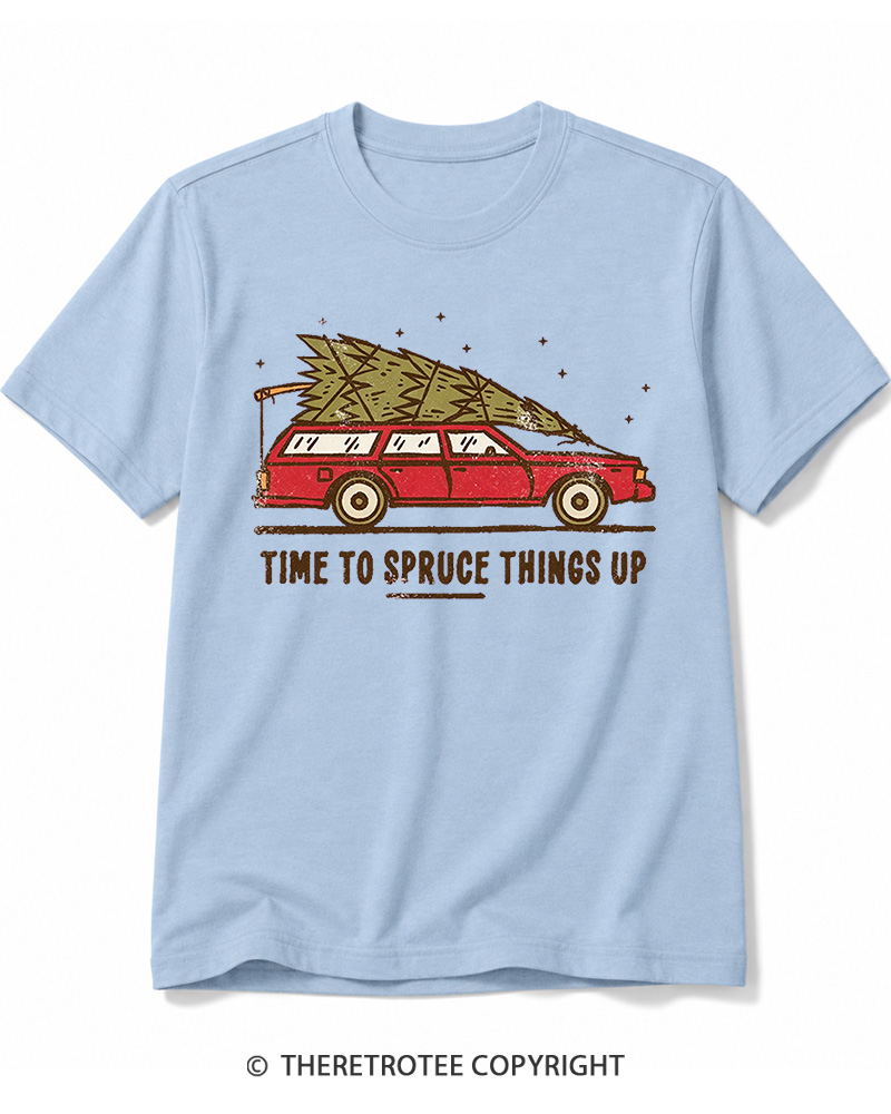 TheRetroTee Time To Spruce Things Up 1980s Cotton T-Shirt