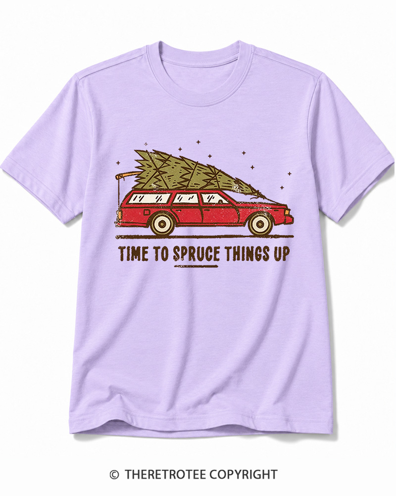 TheRetroTee Time To Spruce Things Up 1980s Cotton T-Shirt