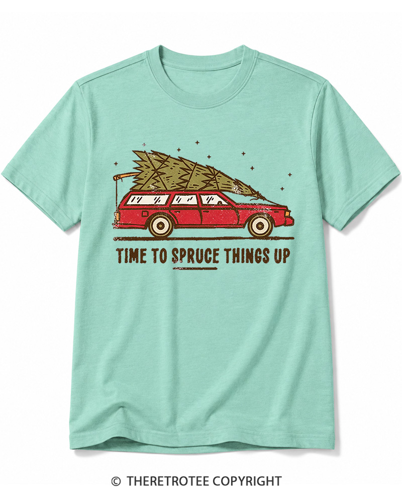 TheRetroTee Time To Spruce Things Up 1980s Cotton T-Shirt