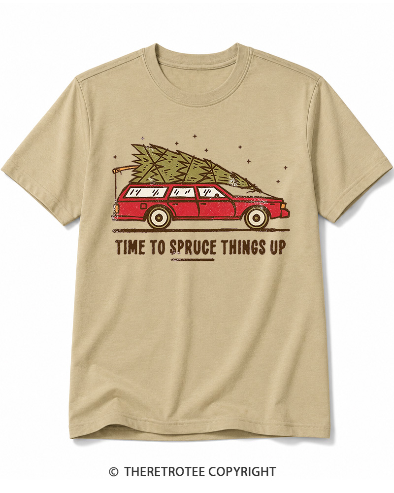 TheRetroTee Time To Spruce Things Up 1980s Cotton T-Shirt