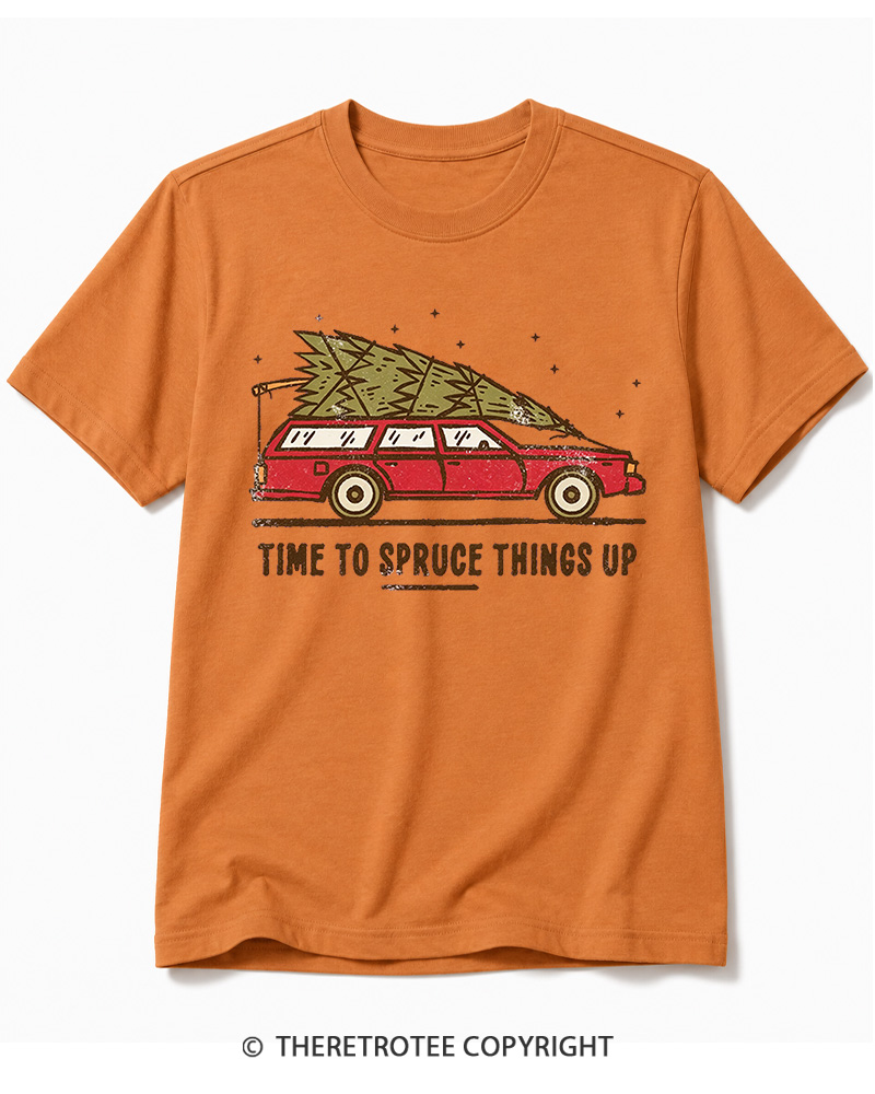 TheRetroTee Time To Spruce Things Up 1980s Cotton T-Shirt