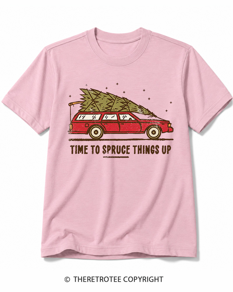 TheRetroTee Time To Spruce Things Up 1980s Cotton T-Shirt
