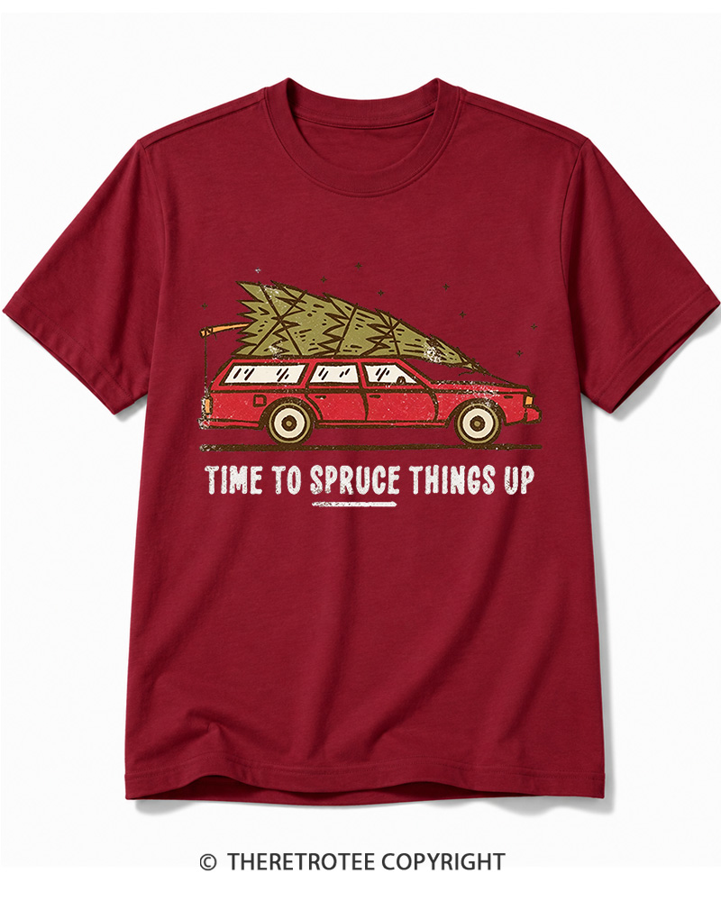 TheRetroTee Time To Spruce Things Up 1980s Cotton T-Shirt