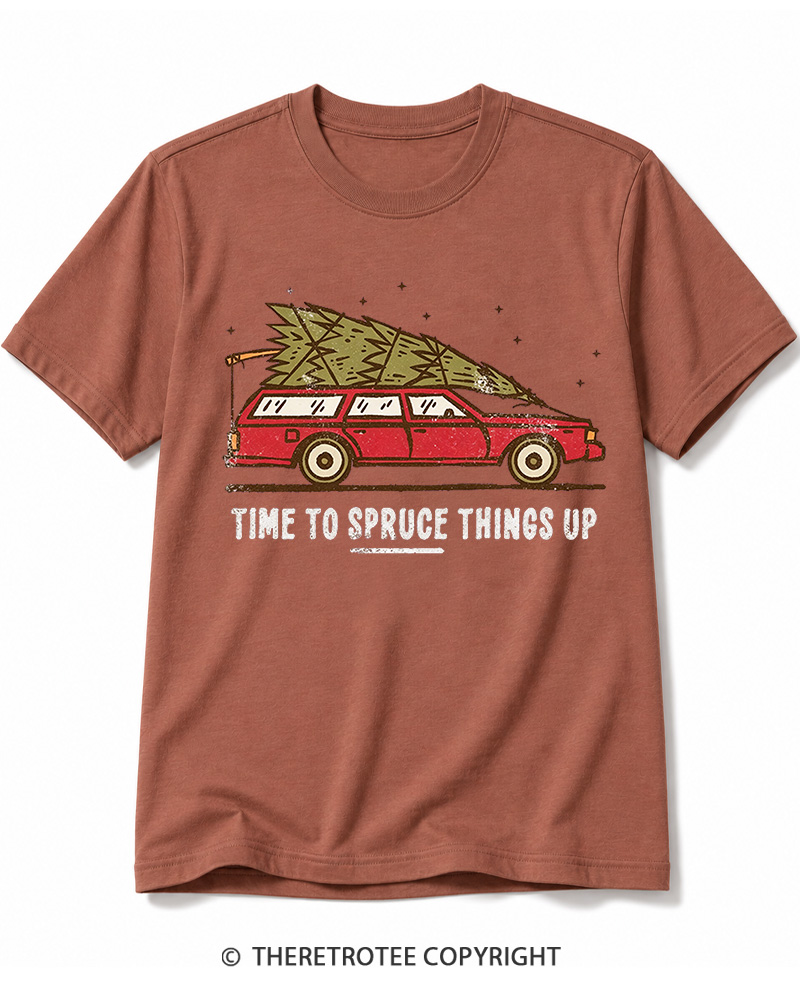 TheRetroTee Time To Spruce Things Up 1980s Cotton T-Shirt