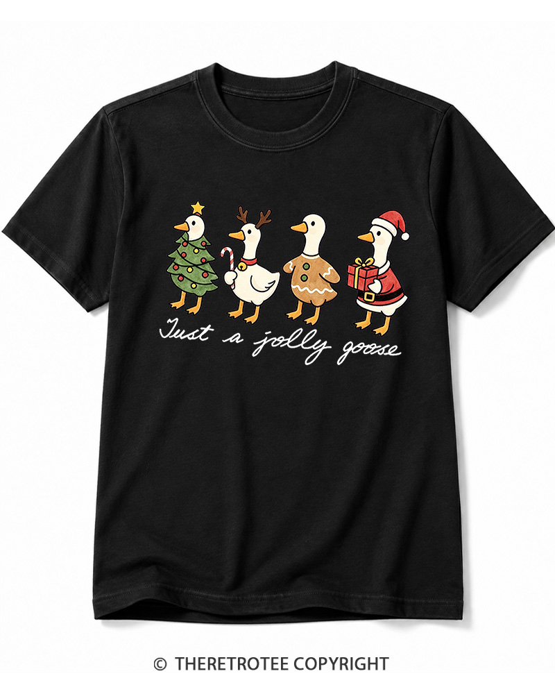 TheRetroTee Just a jolly goose 2000s Cotton T-Shirt