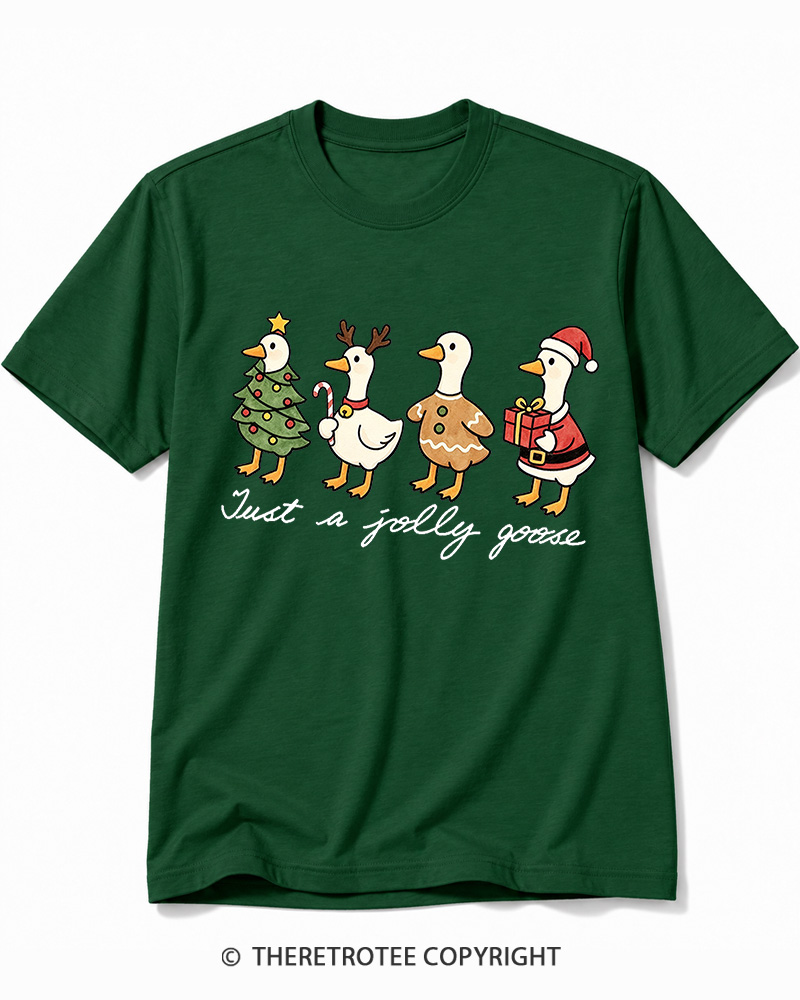 TheRetroTee Just a jolly goose 2000s Cotton T-Shirt