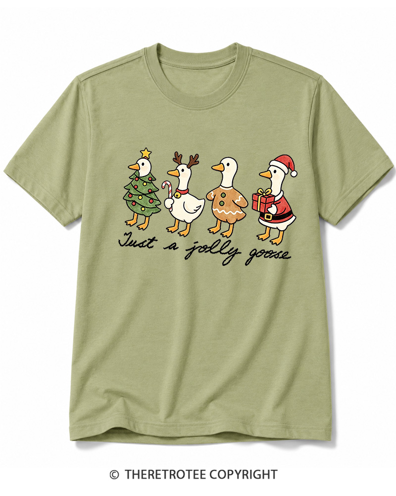 TheRetroTee Just a jolly goose 2000s Cotton T-Shirt