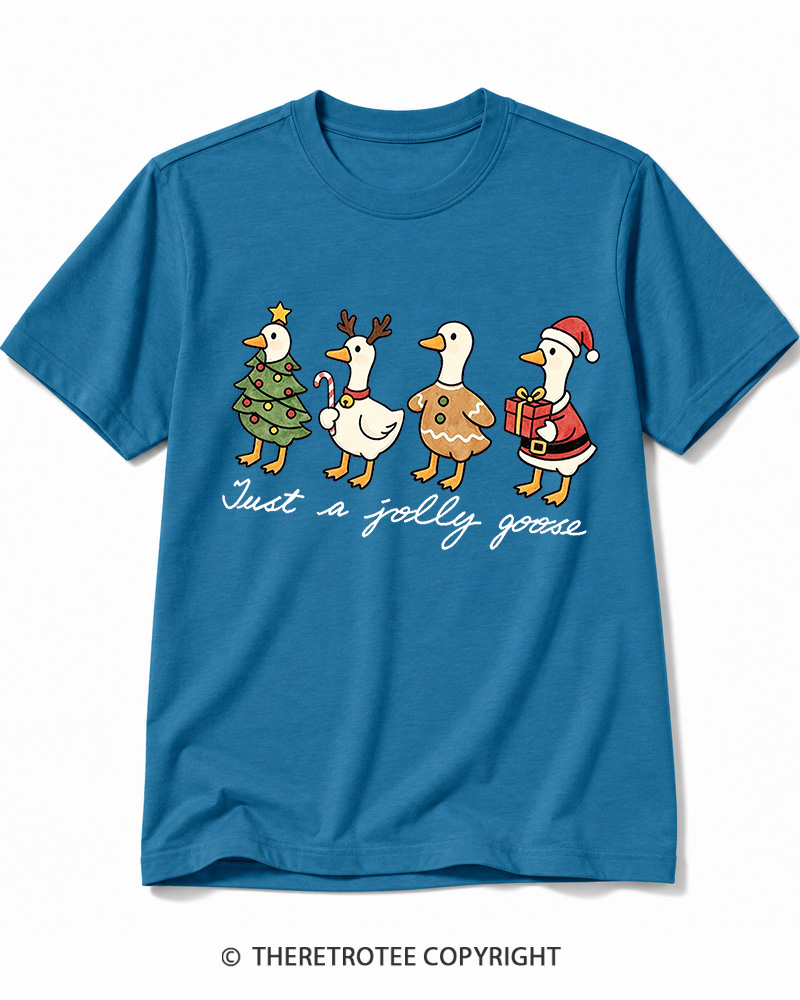 TheRetroTee Just a jolly goose 2000s Cotton T-Shirt