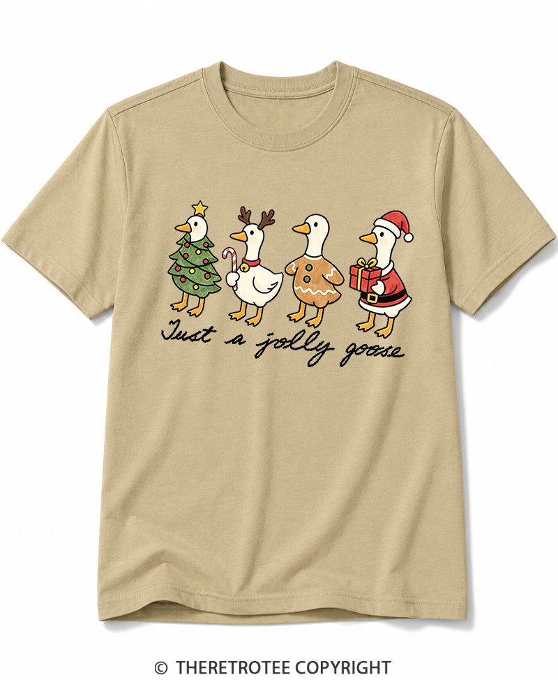 TheRetroTee Just a jolly goose 2000s Cotton T-Shirt