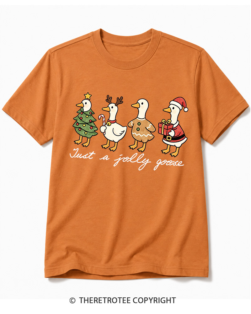 TheRetroTee Just a jolly goose 2000s Cotton T-Shirt