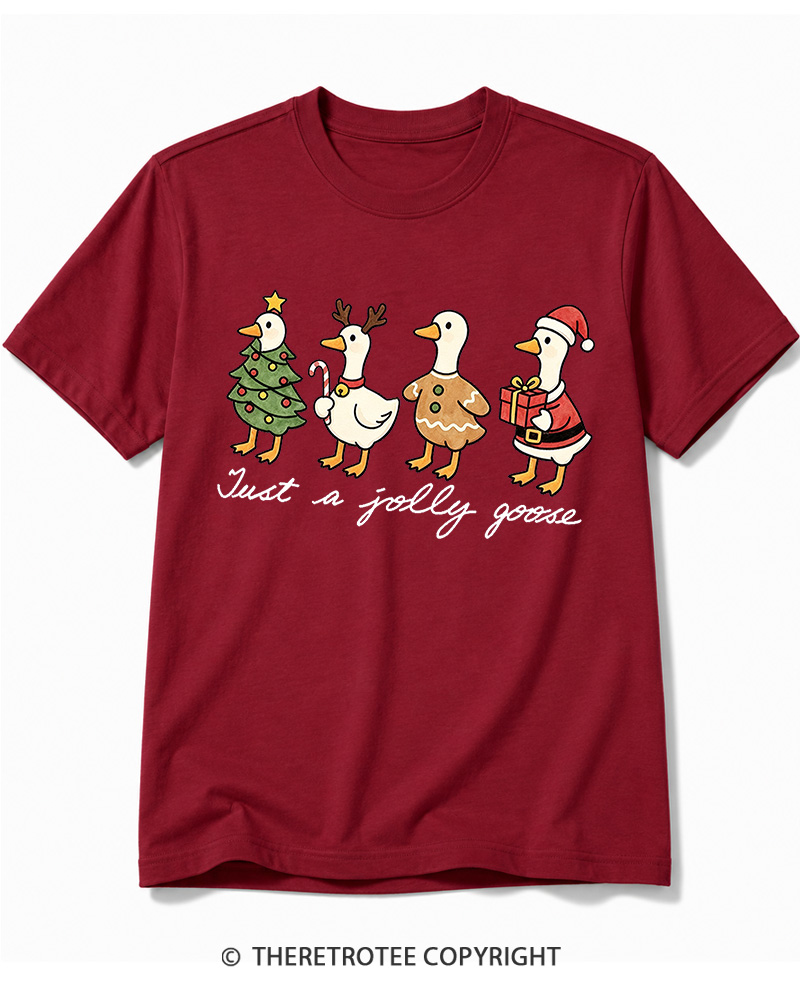 TheRetroTee Just a jolly goose 2000s Cotton T-Shirt