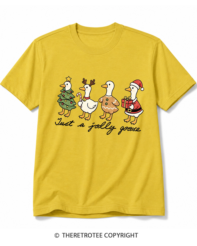 TheRetroTee Just a jolly goose 2000s Cotton T-Shirt