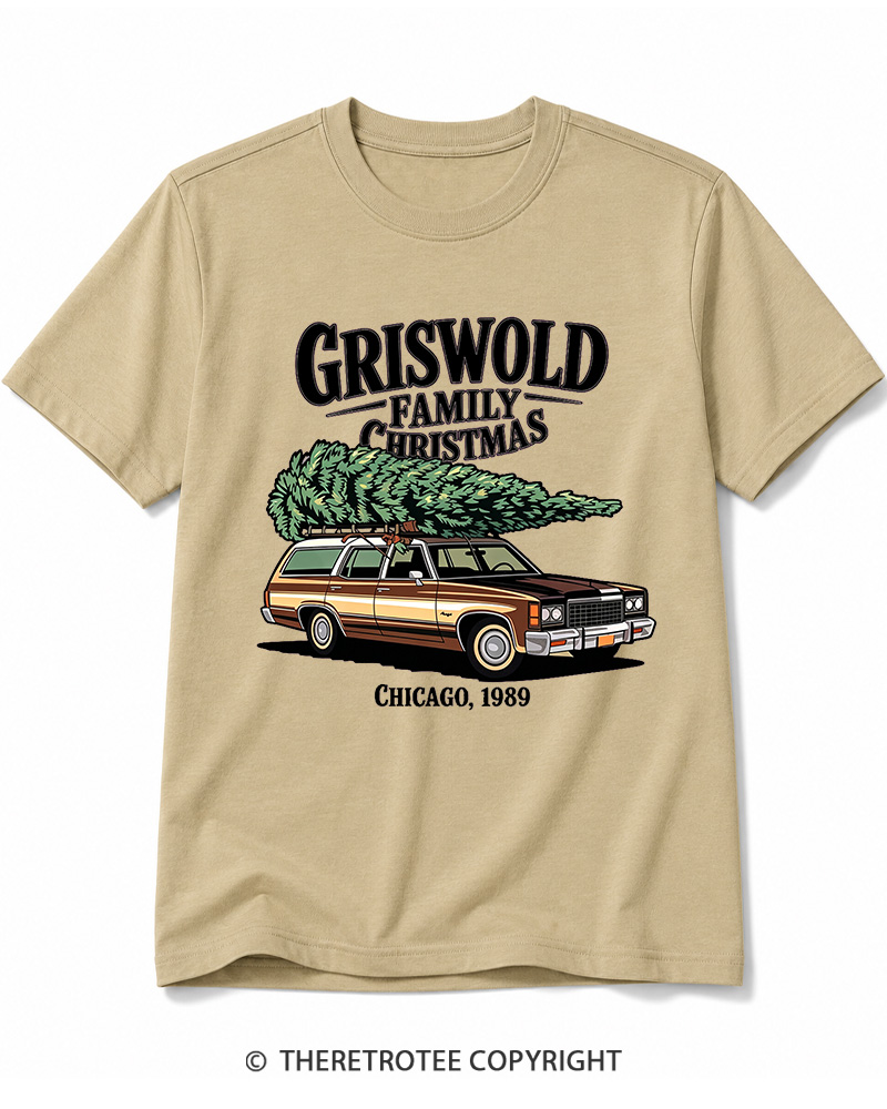 TheRetroTee Griswold Family Christmas 1980s Cotton T-Shirt